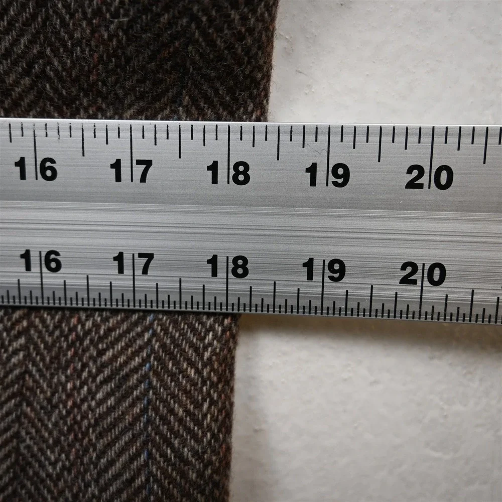 Vtg USA Made 38R Brown Herringbone Wool Tweed Mens Blazer Suit Jacket Sport Coat